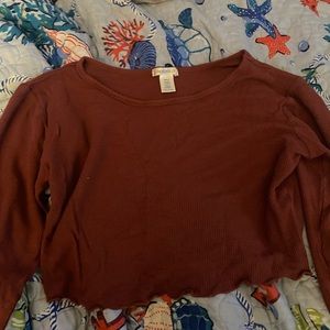 Bozzolo burgundy crop top